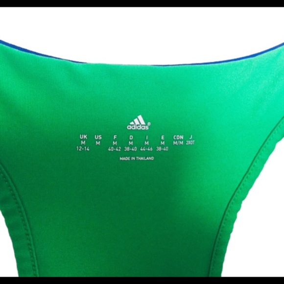 ADIDAS Racerback Tank/Top With Shelf Bra Green Size Medium - Picture 3 of 7